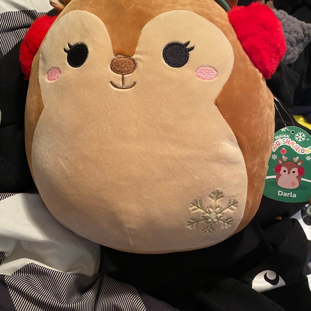 Squishmallows Brown and Red Darla the Reindeer